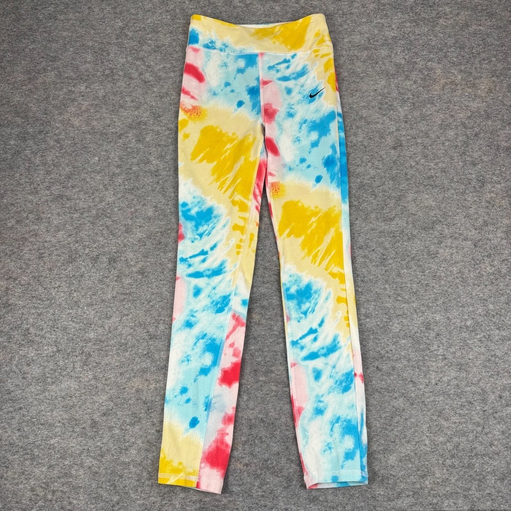 Nike Sportswear Tie Dye Leggings Colorful 27" Girls XL